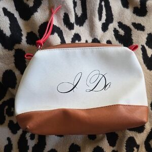 Brown and White Women's Bag